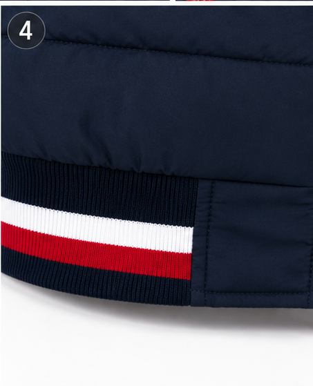 Men's Quilted Padded Bomber Jacket, Stand Collar Windproof Casual Outerwear