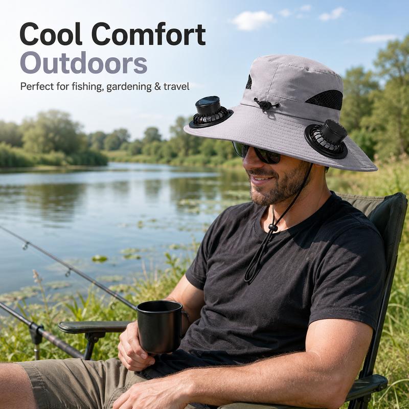 🧢 LIMITED-TIME 50% OFF! ✨ Solar Fan Sun Hat – UPF 50+, Dual Power, Ultralight ☀️