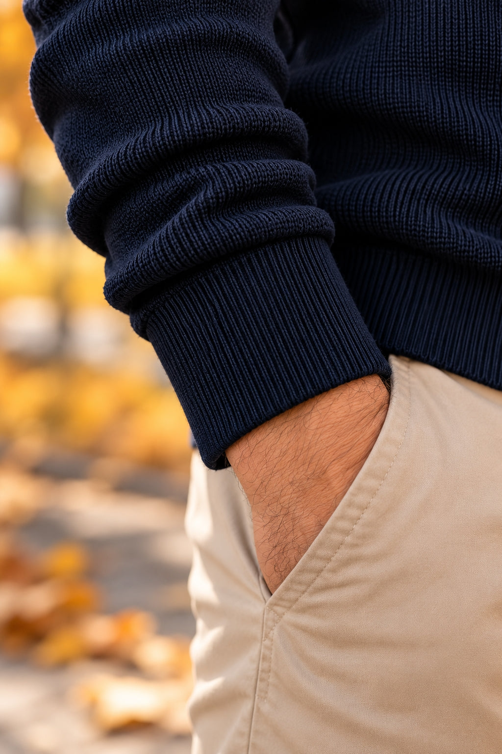 Men's Half Zip Sweater, Casual Stand Collar Knit Pullover