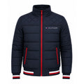 Men's Quilted Padded Bomber Jacket, Stand Collar Windproof Casual Outerwear
