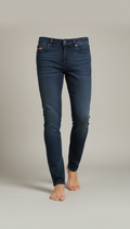 Slim-Fit Denim Jeans in Slate Blue